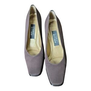 STUART WEITZMAN brown fabric Witchy  classic heel pumps shoe size 8.5‎